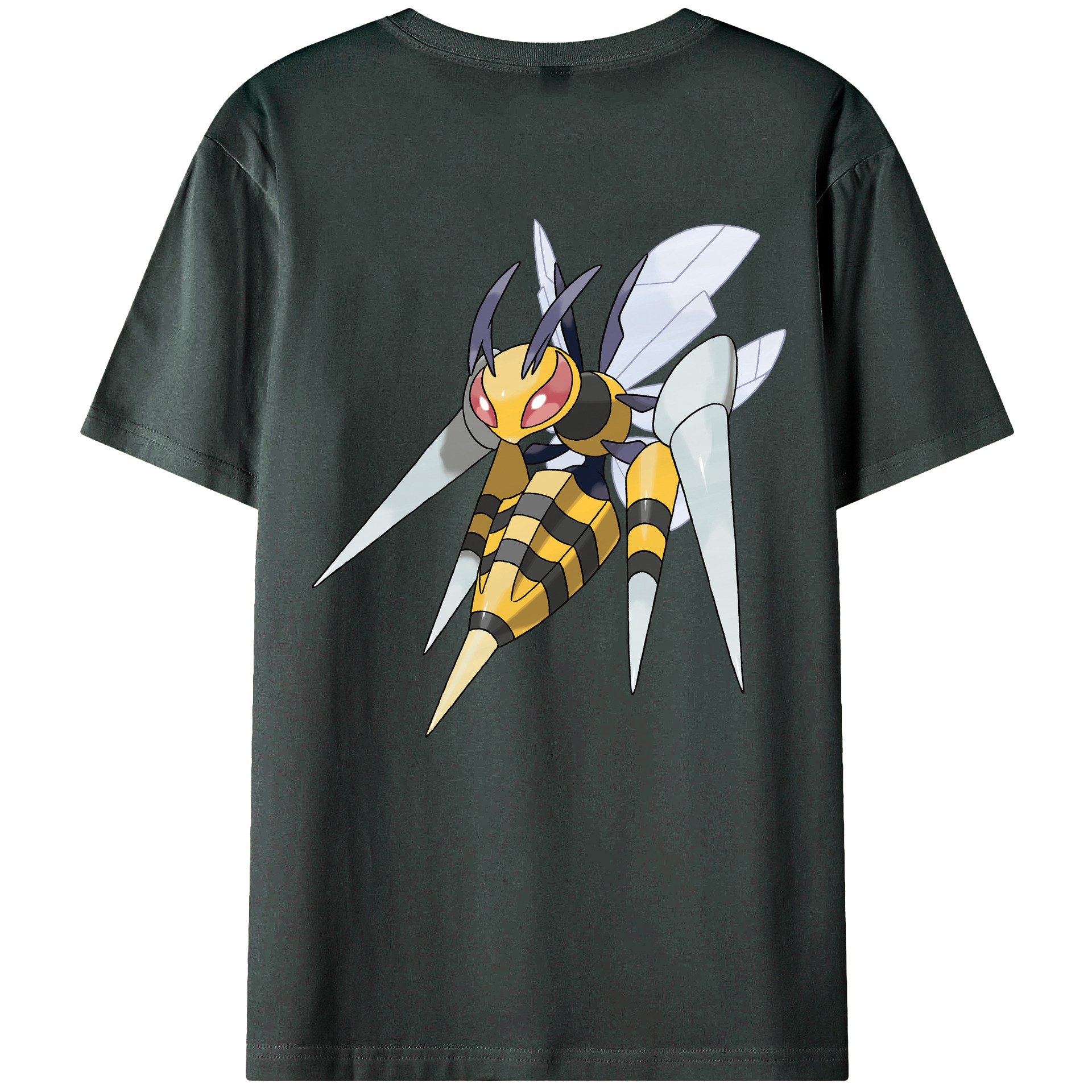 （画像用） ポケットモンスター Pokémon 綿100％ メンズ半袖Tシャツ（バックプリント） 通気性
